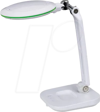 Lumeno Lupenlampe Lambda S Tischlupenleuchte - Lupenleuchten mit 3 Dioptrien, stufenlos dimmbar und integrierter LED, ideal für präzise Arbeiten wie Kosmetik und Handarbeiten.