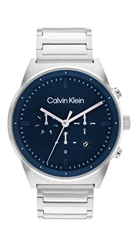 Calvin Klein CK Impressive Herren Quarz Uhr - Armbanduhren für Herren mit Quarz-Multifunktionsuhrwerk, wasserabweisend bis 5 bar und stilvollem blauen Zifferblatt, ideal für den Alltag und besondere Anlässe.