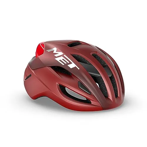 MET Unisex Rivale MIPS Renradhelm, Red Dahlia, M/56-58cm - Fahrradhelme mit MIPS-C2 Gehirnschutzsystem, 18 Belüftungsöffnungen und anpassbarem 360° Kopfband für individuellen Tragekomfort und Sicherheit.