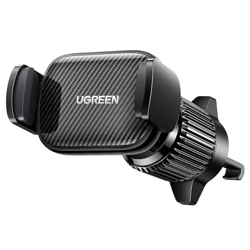 UGREEN Handyhalterung Auto Lüftung 360° Drehbar Handy Halterung mit Stabilem Metallhaken kompakter Handyhalter kompatibel mit iPhone 15 14 13 Pro Max, Galaxy S23 S22 S21, Huawei Mate 60 Pro usw.