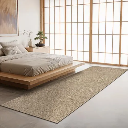 the carpet Kansas - Wetterfester Jute-Look Teppich für Innen und Außen - Teppiche: Robuster und strapazierfähiger Teppich im natürlichen Jute-Look, ideal für Terrasse und Garten, UV-beständig und vielseitig einsetzbar.