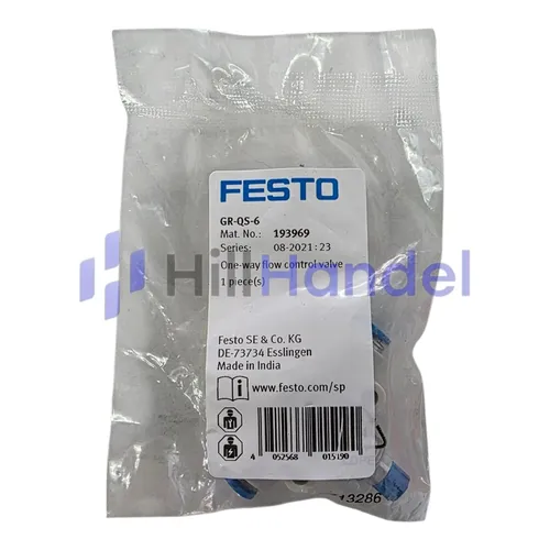 Produktbild NEU OVP Festo GR-QS-6 193969 Drossel-Rückschlagventil QS-6 10 bar