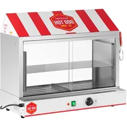 Royal Catering RCHW 2500H Hot Dog Steamer - Hot Dog-Maschine mit 2.400 W Leistung, ideal für bis zu 300 Würstchen und 100 Brötchen, schonendes Dampferhitzen für gesunde Snacks.