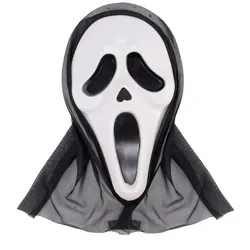 Costumed Verkleidungsmaske Scream Maske in schwarz von Costumed