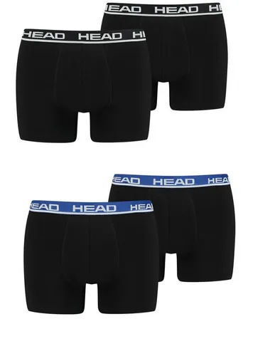Head Herren Boxershorts 4er Pack - Herrenunterhosen im praktischen 4er Pack, aus 95% Baumwolle für hohen Tragekomfort und mit Logobund für einen stylishen Look.