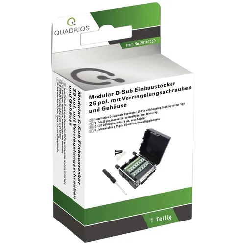 Quadrios 2010C260 D-SUB Stecker Polzahl: 25 Schrauben 1 Set