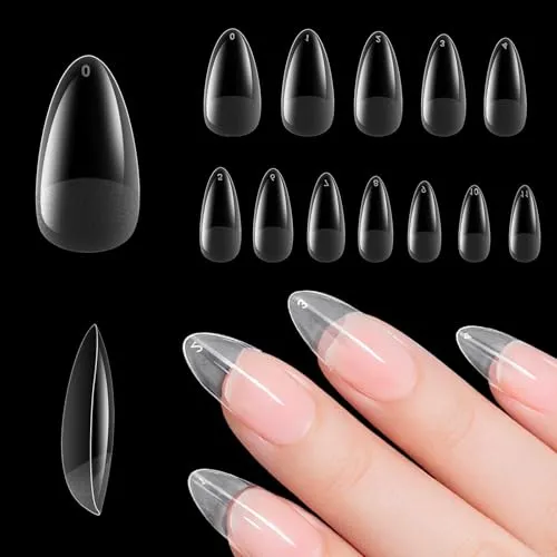Stück Nageltips - Soft Gel Press On Nails - Mandel Form, PMMA - Harz, Weiche und Langlebige Struktur, Einfach anzubringen, Perfekt für Nagelstudio und Heim-DIY 120