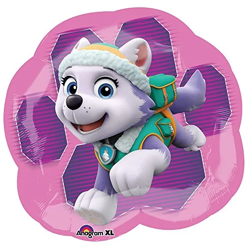 Amscan 3426901 - SuperShape Folienballon Paw Patrol Girls, circa 63 x 58 cm, Skye und Everest, Geburtstag, Heliumballon