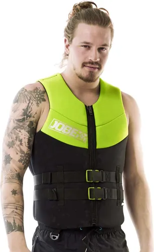 Jobe Herren Schwimmweste Neopren, Lindgrün, XL+ - ISO-zertifizierte Schwimmhilfe mit flexiblem Neopren für optimalen Komfort. Schneller Einstieg durch Vorderseitereißverschluss und verstellbare Gurte. Ideal für Wassersportbegeisterte.