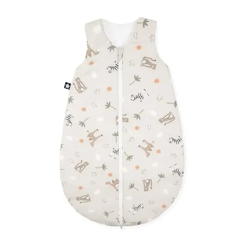 Julius Zöllner Schlafsack Jersey, 2,5 TOG, Savanne beige - Baby Schlafsäcke, anschmiegsam und sanft zur Haut, ideal für warme Sommernächte, waschbar bei 60°C, OEKO-TEX zertifiziert, Made in Germany seit 1960.