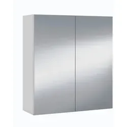 Badezimmerspiegelschrank Bad-Spiegelschrank 60 in weiß glänzend