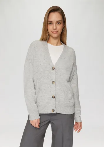 QS Cardigan Strickjacke Flauschiger Cardigan mit Knöpfen