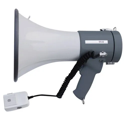 SpeaKa Professional ER-66S Megaphon mit Handmikrofon - Megaphon mit 45 W Leistung und bis zu 700 m Reichweite, inklusive Handmikrofon und Haltegurt – ideal für Veranstaltungen und Outdoor-Aktivitäten.