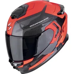 Scorpion Exo-GT SP Air Flex Integralhelm Schwarz / Neon Rot XL - Motorradhelm mit revolutionärem Sicherheitsniveau, leichtem Carbon-Material und innovativem Belüftungssystem für maximalen Fahrkomfort und Schutz.