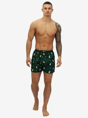 HAPPY SHORTS Boxer Christmas (3-St) Boxershorts blau XXL - Bequeme Boxershorts mit festlichem Motivprint, aus 100% Baumwolle, ideal für entspannte Tage. Pflegeleicht und maschinenwaschbar – perfekt für die Weihnachtszeit!