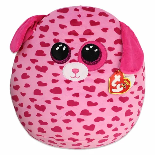 Pinker Hund Kuscheltier von TY - ca. 35 cm Kissen süß mit Herzen