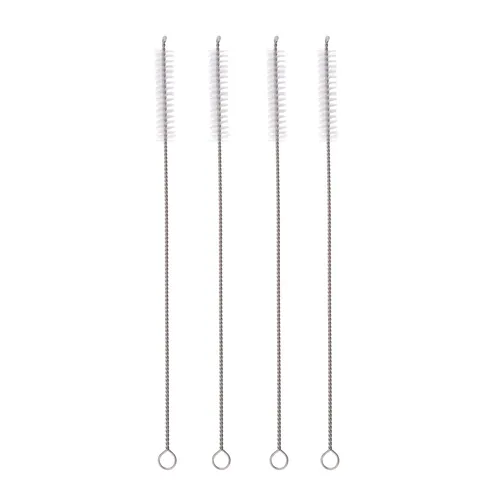 GRÄWE Trinkhalm-Bürsten 4er Set, 20 cm lang, säubern von Strohhalmen, Edelstahl