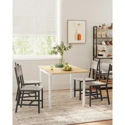 VASAGLE Esszimmerstuhl (2er Set) aus Holz für die Küche - Elegante Holzstühle für Ihr Esszimmer, stabil und belastbar bis 100 kg. Ideal für gemütliche Familienessen oder gesellige Abende.