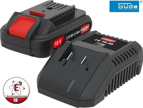 Güde GÜDE Starterset Systemladegerät + 18V E³ Systemakku 2 Ah