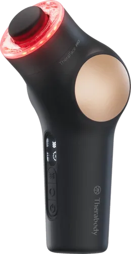 Therabody Theraface Pro All In One Black - Pflegeaccessoires: Multifunktionales Gesichtsmassagegerät mit Mikrostrombehandlung für straffere Haut und Faltenreduktion.