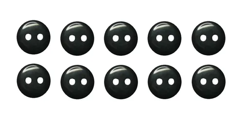 Knopf Knöpfe 9mm 2 loch schwarz 10 Stück (0152)