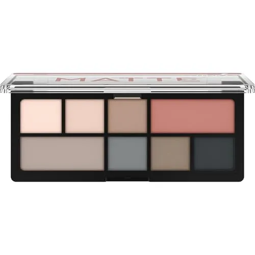 Catrice The Dusty Matte Eyeshadow Palette, Lidschatten, Grau, 8 Grau-Töne, matt, vegan, ohne Mikroplastikpartikel, ohne Parfüm, ölfrei, 1er Pack (9g)