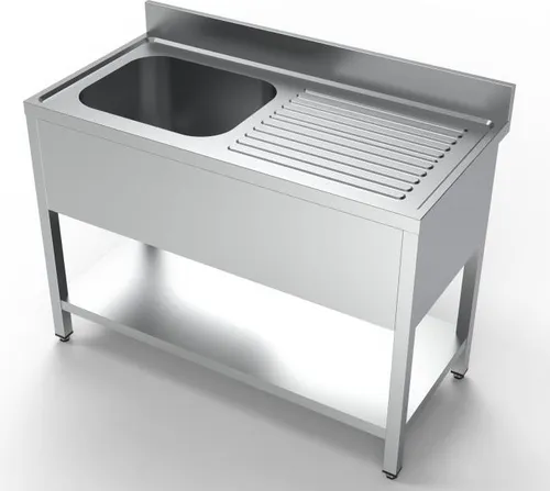 Produktbild Combisteel Spültisch 1Becken links aus Edelstahl 1200x600mm