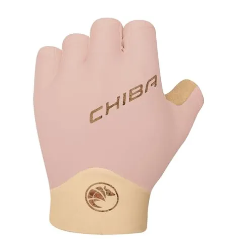 Chiba ECO Glove Pro - Rosa Fahrradhandschuhe Größe L - Die CHIBA ECO Glove Pro Radhandschuhe bieten Komfort und Grip für umweltbewusste Biker. Mit atmungsaktiver Oberhand aus recyceltem Material und robustem Innenhanddesign sind sie ideal für Radsport und Alltag.