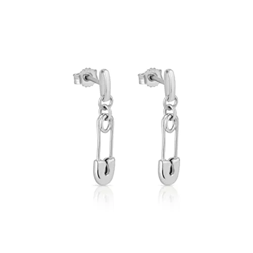 NKlaus Paar Ohrstecker 925 Sterling Silber rhodiniert Sicherheitsnadel Damen designer Ohrringe 4882