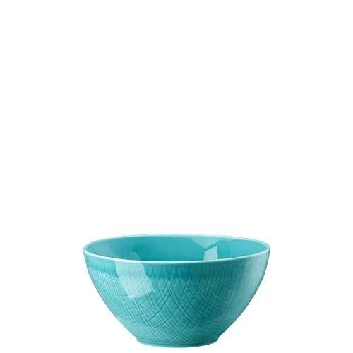 Rosenthal Mesh Colours Aqua Schale - Dekoschale aus hochwertigem Porzellan mit zartem Gitterrelief, spülmaschinenfest und mikrowellengeeignet, ideal für stilvolle Tischdekoration.