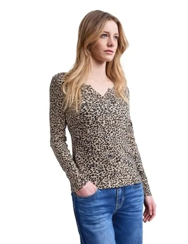Street One Studio Damen Leo Shirt mit Knopfleiste