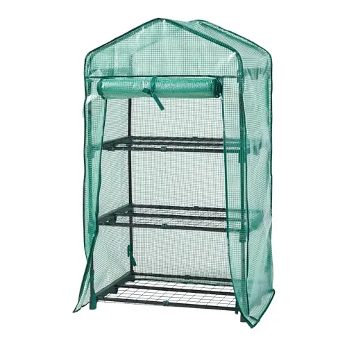 [en.casa] Gewächshaus Chaam in grün von en.casa