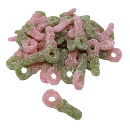 Fruchtgummi saure Wassermelone Tongen zweifarbig Vegan 1000g