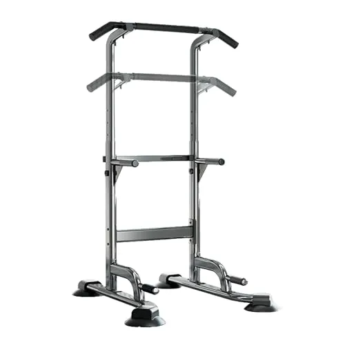 Verstellbare Klimmzugstange für Zuhause mit Rückenstütze | 6-fach Höhenverstellung (175-240 cm) | 160 kg Belastbarkeit & Stahlrahmen | Training für Rücken, Bauch & Brust
