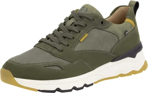 Rieker Sneaker Low Herren 31383737323739 Grün 45 EU - Stylischer Herren Sneaker aus dunkelgrünem Veloursleder mit rutschhemmender Laufsohle und gepolstertem Schaftrand. Ideal für Komfort und einen sportlichen Look im Alltag.