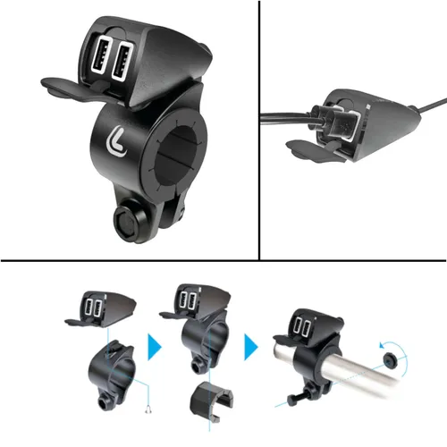 Dual-USB Motorrad Ladegerät