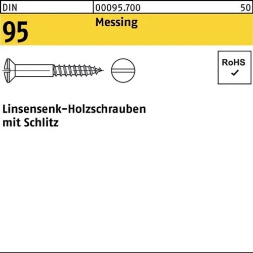 Produktbild 200er PACK(Stk) 000095700000030030 Holzschraube DIN 95 Linsensenkkopf Schlitz 3
