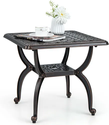 COSTWAY Beistelltisch wetterfest