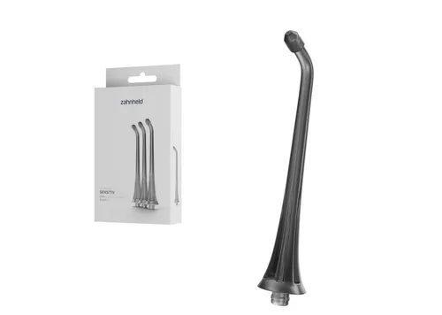 Zahnheld Aufsteckbürsten Zahndusche Ersatzdüsen Sensitiv - für Zahnheld Munddusche Aquadent, 3 Stück, Schwarz, mit Gummi-Spitze, im 3er, 6er oder 9er Set, Zahnpflege Set, Water Flosser, für sensible Bereiche Zahnzwischenräume, für Munddusche