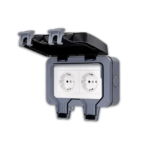 Außensteckdose Schuko Steckdose IP66 Wetterfest Wasserdicht Wandsteckdose AP