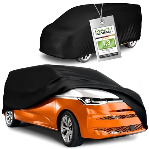 WALSER Abdeckplane Auto All Weather - Wasserdichte Abdeckung für Transporter - Abdeckmaterialien - Hochwertige, 100% wasserdichte Autoabdeckung schützt vor Regen, Sonne und Schmutz. Ideal für VW Caddy, Mercedes Viano und mehr, mit robuster PEVA-Beschichtung und einfacher Montage.