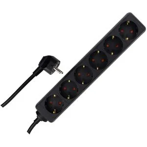 REV-Ritter Steckdosenleiste 0512364555, 1,4m Kabel, 6-fach in schwarz