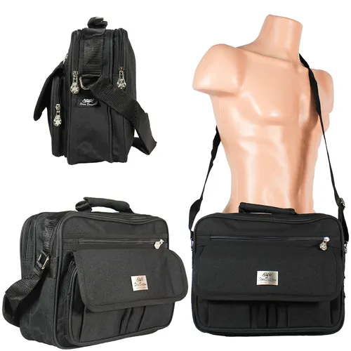 Herren Umhängetasche Arbeitstasche Herrentasche Schultertasche Messenger Schwarz