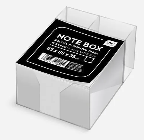 Papierwürfel weiß 85x85x35 mm in einem Becher