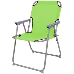 Camping - Klappstuhl Stoff Oxfort Metall Grün