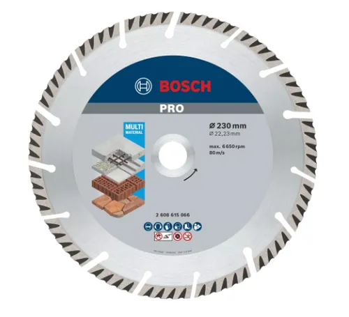 Bosch Pro Diamant Trennscheibe Ø 230mm - Diamanttrennscheibe für Beton, Stein und Marmor, ideal für präzise Schnitte und hohe Langlebigkeit.