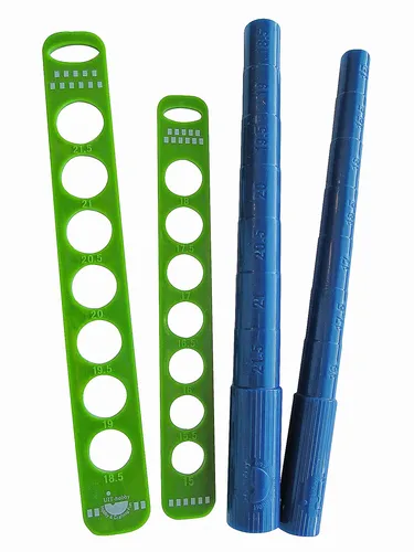 Set Ringriegel und Ring-Messschiene, je 2 Stück