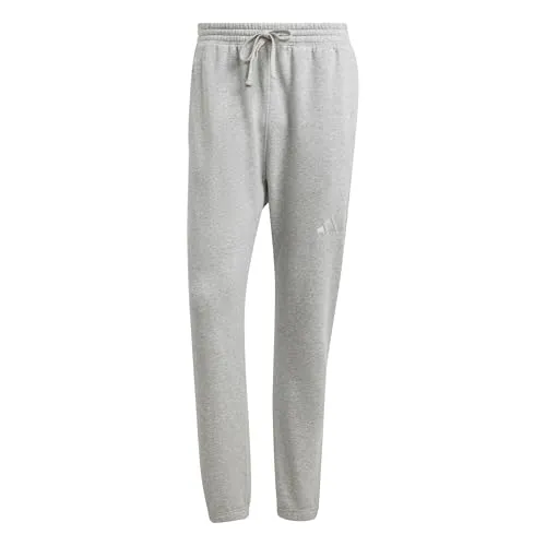 adidas Men's All SZN Fleece Regular Tapered Pant, medium Grey Heather, XL