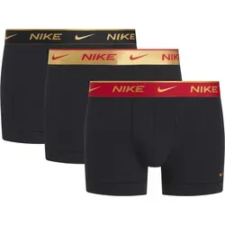 Nike 3P Everyday Essentials Cotton Stretch Trunk Rot/Schwarz - Herrenunterhosen aus 95% Baumwolle, atmungsaktiv und bequem - ideal für Sport und Alltag. Mit elastischem Bund und flachen Nähten für perfekten Sitz und maximalen Komfort.