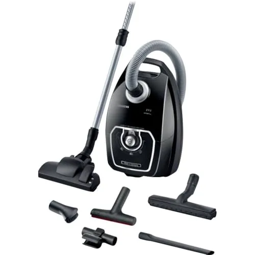 SIEMENS Staubsauger Z7.0 VSZ7X500 - Testsieger 2024, ideal für Allergiker mit hypoallergenem Filter und extrem leiser Leistung, 650 W, 15 m Aktionsradius